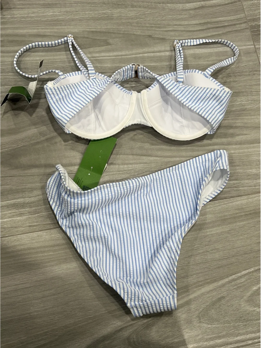 kate spade new york Seamed Underwire Bra Bikini Top & High Cut Bikini Bottom